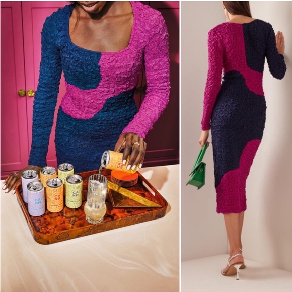 MARA HOFFMAN Amy Dress in Navy Multi Size Medium NWT - Picture 6 of 14